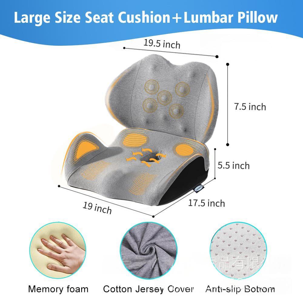 All-in-one Cushion With Backrest For Pressure Relief And Lumbar Support