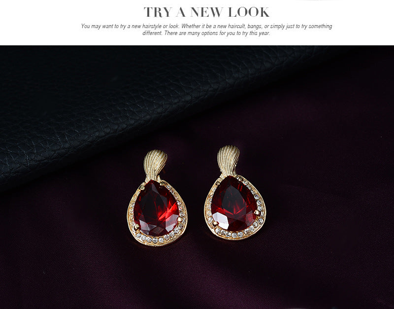 European And American Simple Wedding Party Alloy Rhinestone Jewelry Necklace