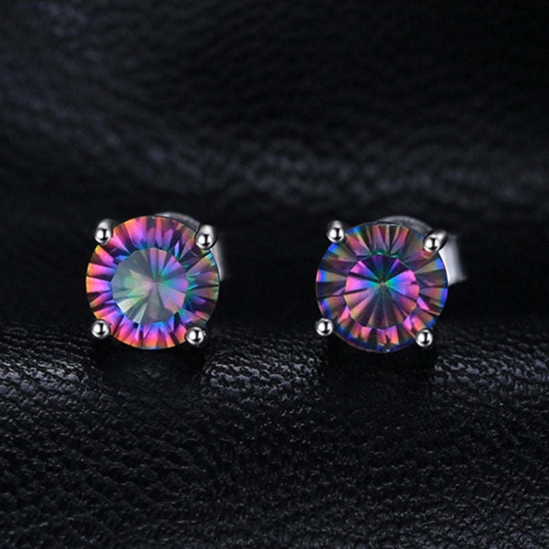 925 Silver rainbow Stone fashion ladies jewelry