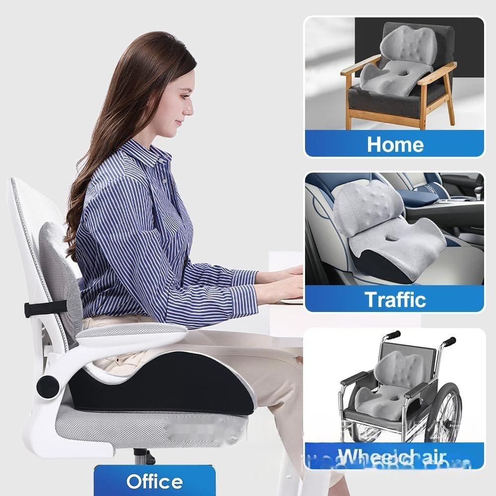 All-in-one Cushion With Backrest For Pressure Relief And Lumbar Support