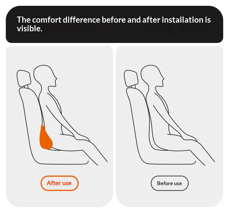 Thin Waist Pillow For Lumbar Support Car Seat Lumbar Cushion
