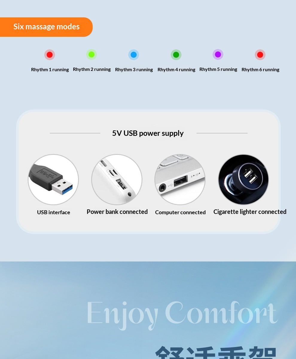 Car Headrest Electric Massage Lumbar Support Cushion
