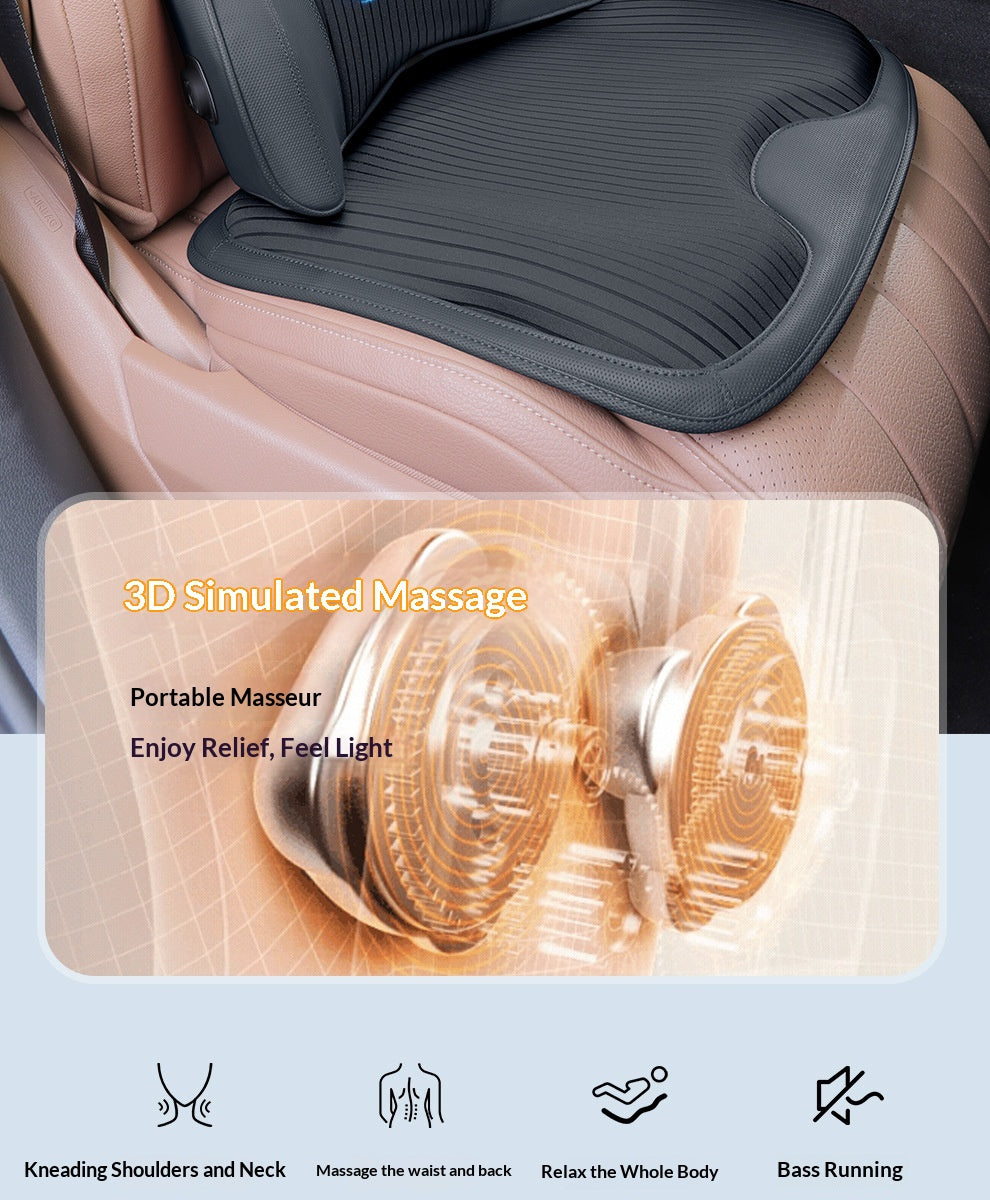 Car Headrest Electric Massage Lumbar Support Cushion