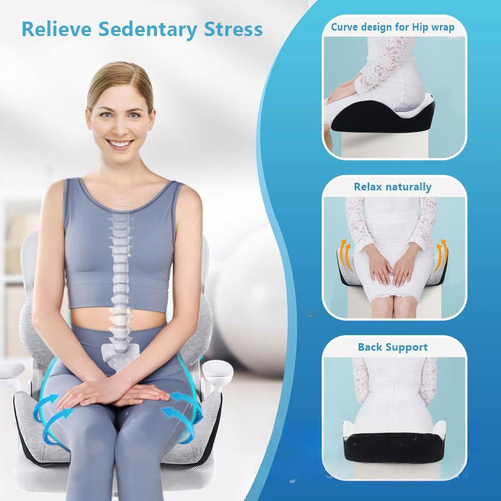 All-in-one Cushion With Backrest For Pressure Relief And Lumbar Support